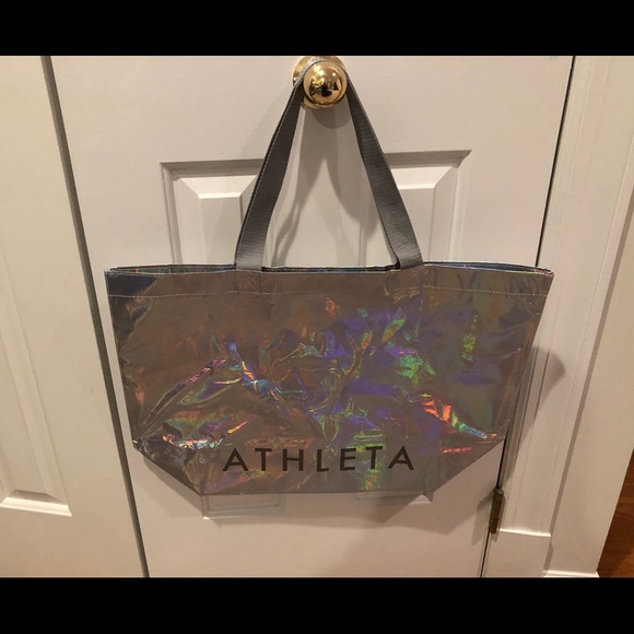 Athleta Handbags - Athleta LARGE Holiday Holographic Tote NEW